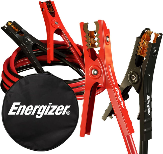 OPEN BOX - Energizer 4 Gauge Jumper Battery Cables 16 Ft Booster Jump Start - Heavy Duty Booster Cables