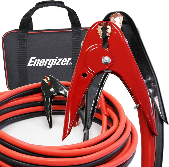 Energizer 1-Gauge 800A Heavy Duty Jumper Battery Cables 25 Ft Booster Jump Start - 25' Allows You to Boost Battery from Behind a Vehicle! - Jump-Starters.com roadside assistance store