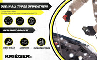 OPEN BOX - Krieger 2 Gauge 30FT 1000A Heavy Duty Jumper Cables with Quick Connect - KRB230