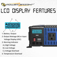 NEW PowerBright 1100 Watt 12V Power Inverter Dual 110V AC Outlets, Installation Kit Included, Automotive Back Up Power Supply for Blenders, Vacuums, Power Tools - ETL Approved Under UL STD 458