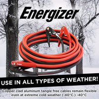 Energizer 1-Gauge 800A Heavy Duty Jumper Battery Cables 25 Ft Booster Jump Start - 25' Allows You to Boost Battery from Behind a Vehicle! - Jump-Starters.com roadside assistance store