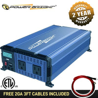NEW PX1500! PowerBright 1500 Watt 12v DC to 110v AC , Modified Sine Wave Power Inverter w/ USB &  LCD