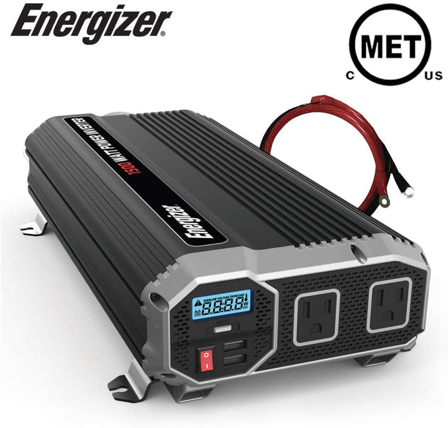Refurbished ENK1500 Energizer 1500 Watt 12v DC to 110v AC Power Inverter w/ USB