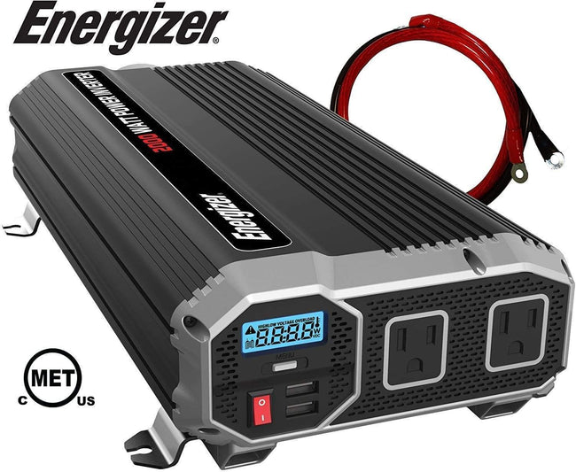ENK2000 ENERGIZER 2000 Watt 12V DC to 110V AC Power Inverter With USB