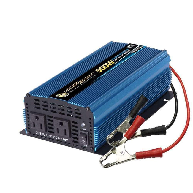 PowerBright PW900-12 - 900 Watt 12V DC to 110V AC power inverter with cables - Voltage Converters and transformers