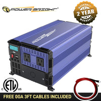 NEW PX3000! PowerBright 3000 Watts Power Inverter 12V to 110V, Modified Sine Wave Car Inverter